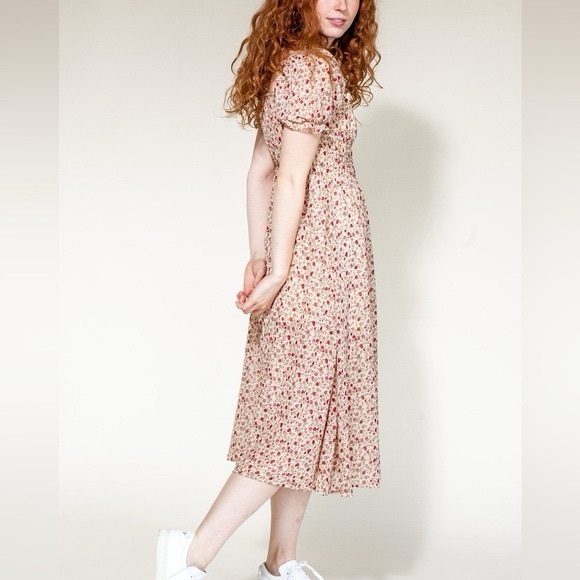 Pink Martini Floral Top with Red and White Details - Picture 3 of 13